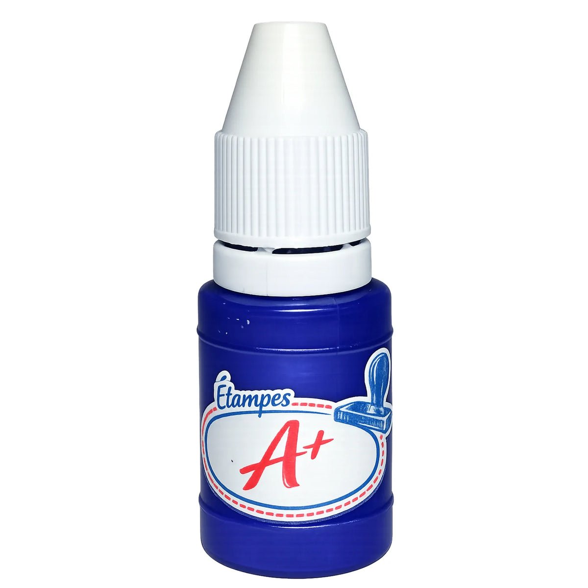 Blue stamp ink refill bottle for teacher and classroom stamps