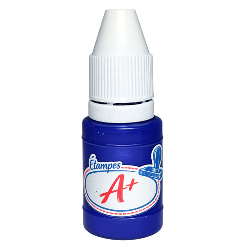 Blue stamp ink refill bottle for teacher and classroom stamps