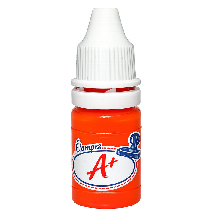 Orange stamp ink refill bottle for teacher and classroom stamps