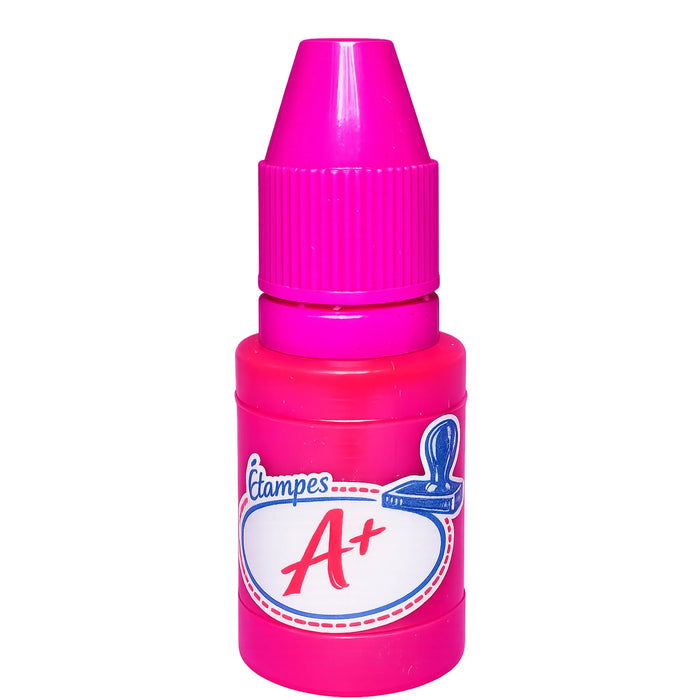 Pink stamp ink refill bottle for teacher and classroom stamps