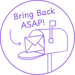 Teacher stamp “Bring Back ASAP” for documents that need to be returned to school – Purple ink