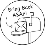 Teacher stamp “Bring Back ASAP” for documents that need to be returned to school – Black ink