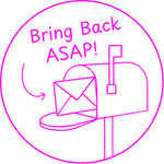 Teacher stamp “Bring Back ASAP” for documents that need to be returned to school – Pink ink