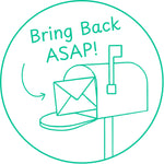 Teacher stamp “Bring Back ASAP” for documents that need to be returned to school – Green ink
