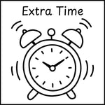 Teacher stamp “Extra Time” for documenting additional time provided – Black ink