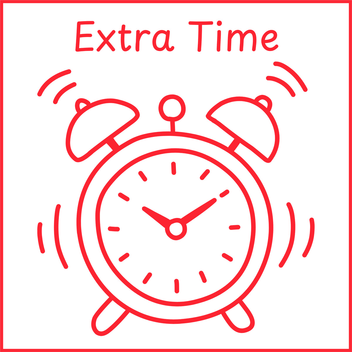 Teacher stamp “Extra Time” for documenting additional time provided – Red ink