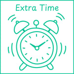 Teacher stamp “Extra Time” for documenting additional time provided – Green ink