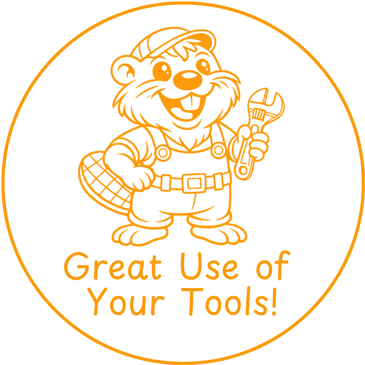 Teacher stamp “Great Use of Your Tools!” for effective use of learning supports – Orange ink