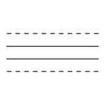 Teacher stamp “Handwriting Lines” with primary writing guide lines – Black ink