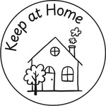 Teacher stamp “Keep at Home” for school-to-home communication – Black ink