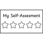 Teacher stamp “My Self-Assessment – 5 Stars” with five-star student self-assessment scale – Black ink