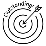 Teacher stamp “Outstanding!” for recognizing especially strong achievement – Black ink