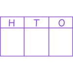Teacher stamp “Place Value Chart – H-T-O” with hundreds, tens and ones chart – Purple ink