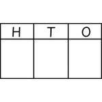 Teacher stamp “Place Value Chart – H-T-O” with hundreds, tens and ones chart – Black ink