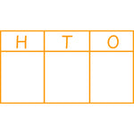 Teacher stamp “Place Value Chart – H-T-O” with hundreds, tens and ones chart – Orange ink