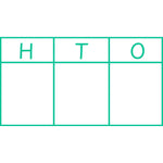 Teacher stamp “Place Value Chart – H-T-O” with hundreds, tens and ones chart – Green ink