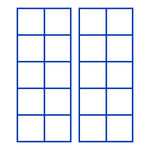 Teacher stamp “Ten Frame” with ten-frame number model – Blue ink