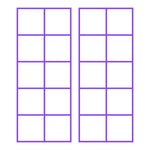 Teacher stamp “Ten Frame” with ten-frame number model – Purple ink
