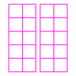 Teacher stamp “Ten Frame” with ten-frame number model – Pink ink