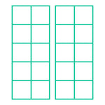 Teacher stamp “Ten Frame” with ten-frame number model – Green ink