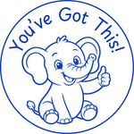 Teacher stamp “You’ve Got This!” for positive student encouragement – Blue ink