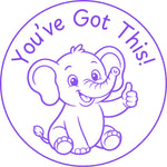Teacher stamp “You’ve Got This!” for positive student encouragement – Purple ink