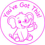 Teacher stamp “You’ve Got This!” for positive student encouragement – Pink ink