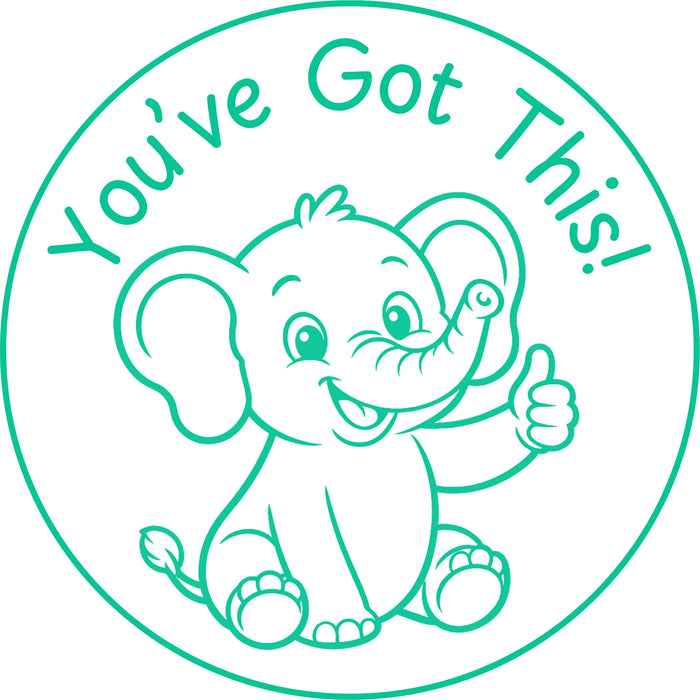 Teacher stamp “You’ve Got This!” for positive student encouragement – Green ink